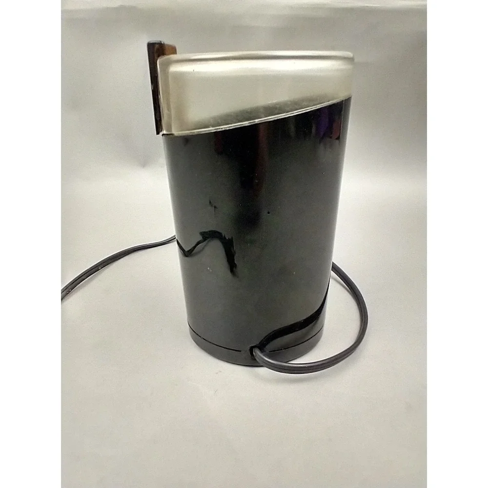 Vintage KRUPS Fast One Touch Coffee Bean Mill Spice Grinder 203B Black WORKS